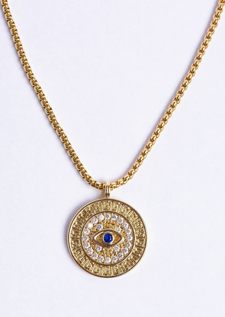 Evil Eye Medallion Necklace