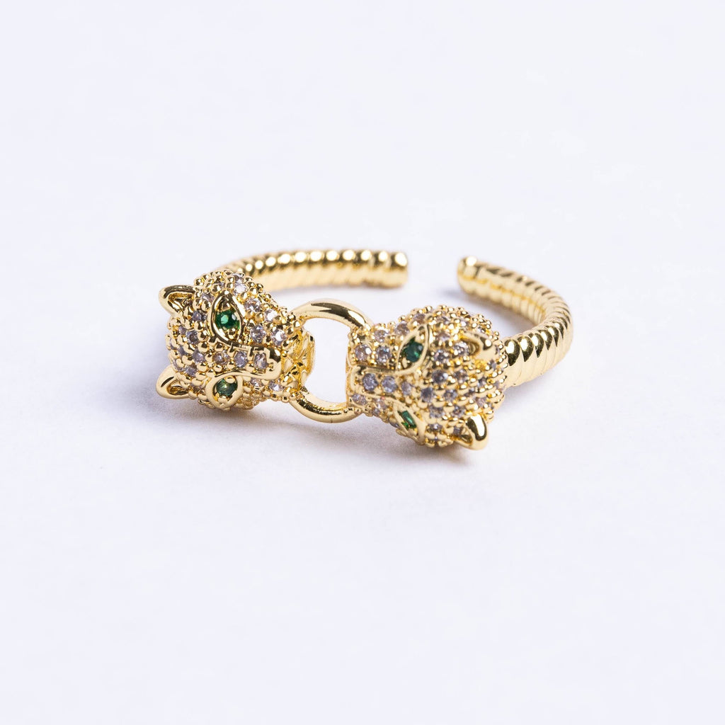 Inca Jaguar Ring - Carved 18K gold-plated bronze | Virzi Jewelry – Virzi  Jewellery