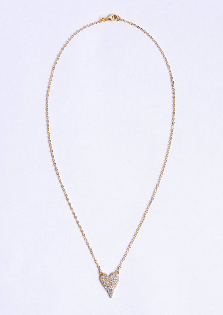 Kathryn pave heart necklace