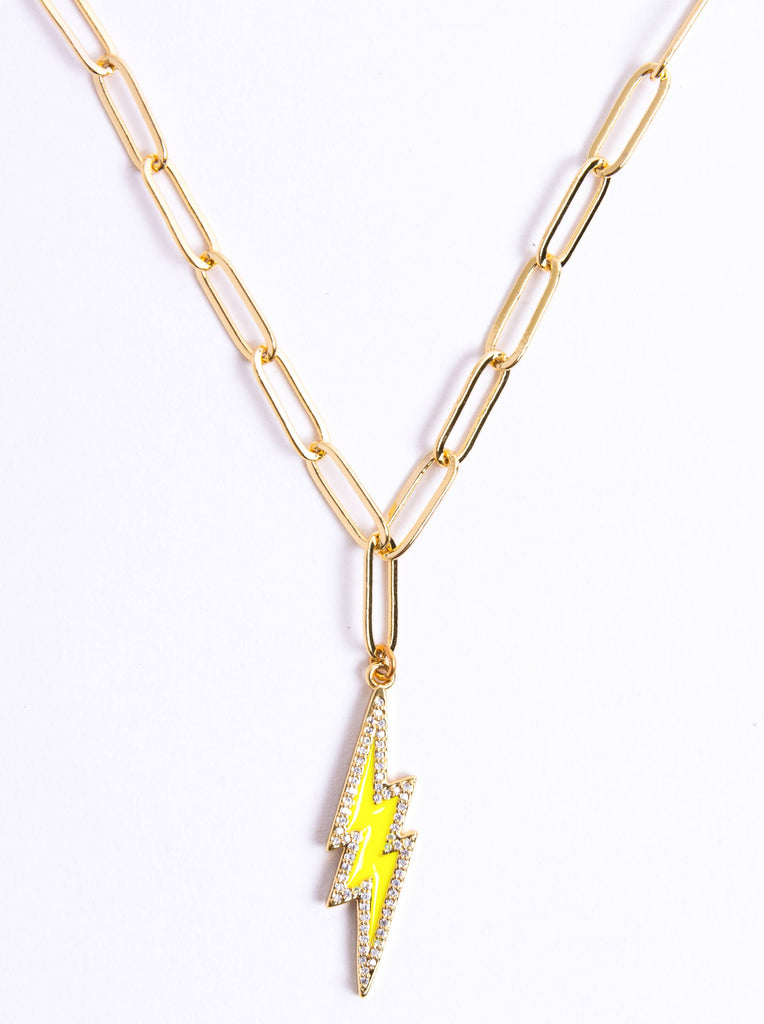 Neon Bolt Necklace