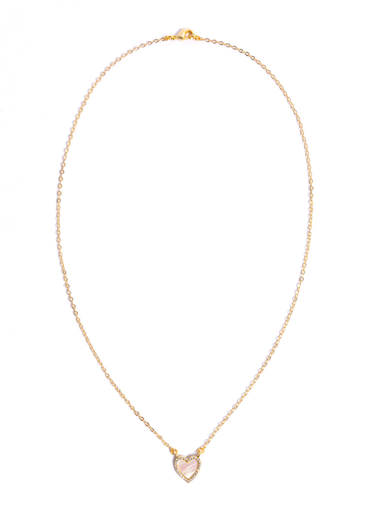 Mother of Pearl Heart Necklace