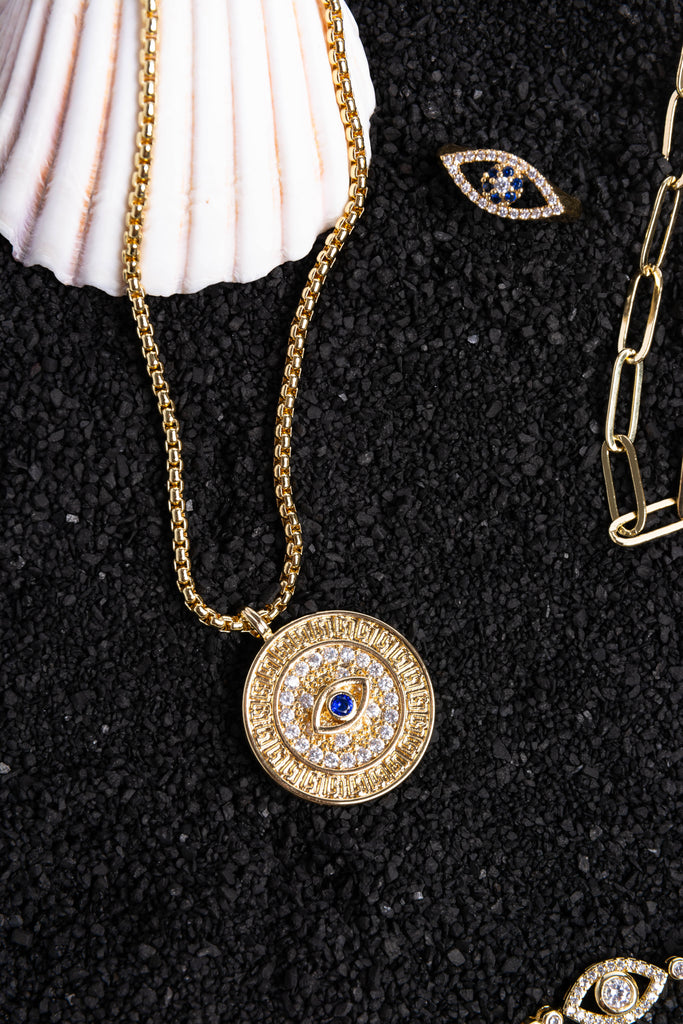 Evil Eye Medallion Necklace