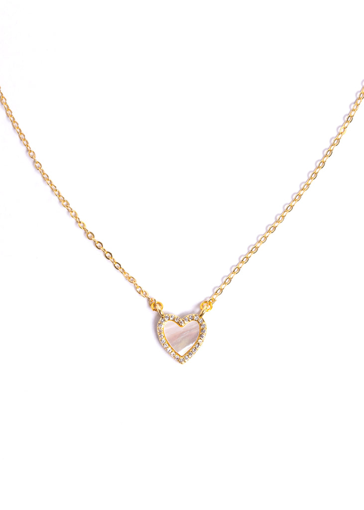 Mother of Pearl Heart Necklace